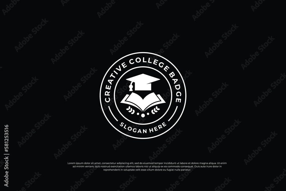 School badge logo design School badge logo design