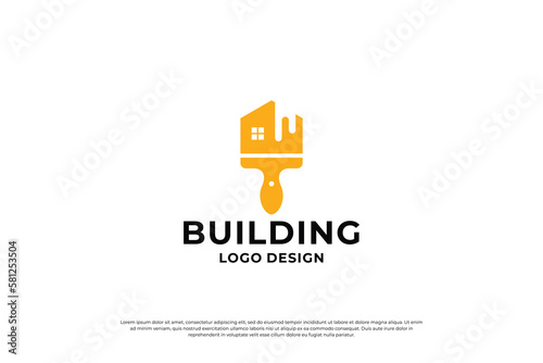 home paint logo design. 