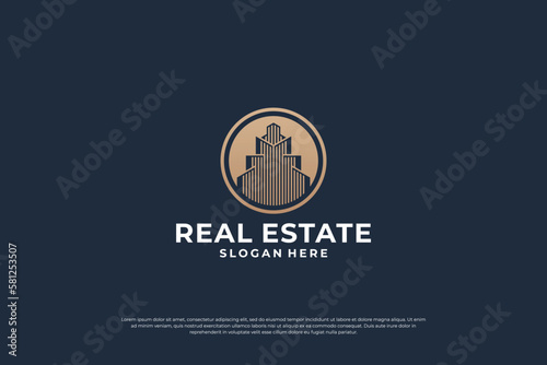 Creative apartment Real estate logo design.