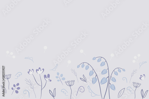 Blue flowers vector illustrations background art board designs for wrapping paper wedding wallpaper notebook cover plain top background