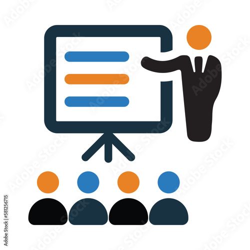 presentation, teaching , training , business presentation icon