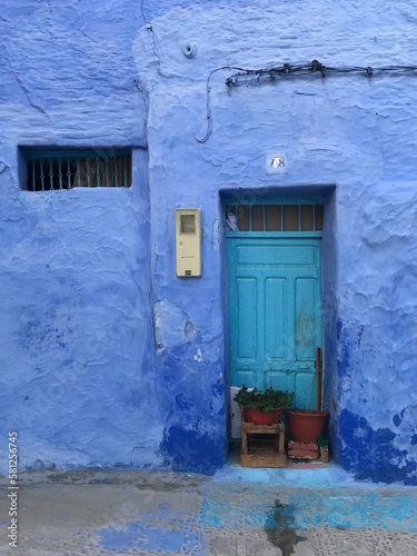 old blue door photo