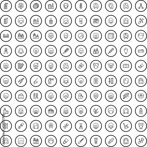100 beautiful icons set. Outline illustration of 100 beautiful icons vector set isolated on white background