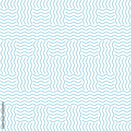 Seamless pattern of wavy lines .Geometric background