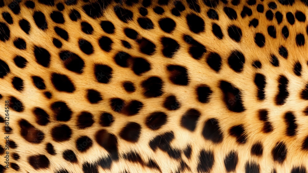 Realistic cheetah fur texture