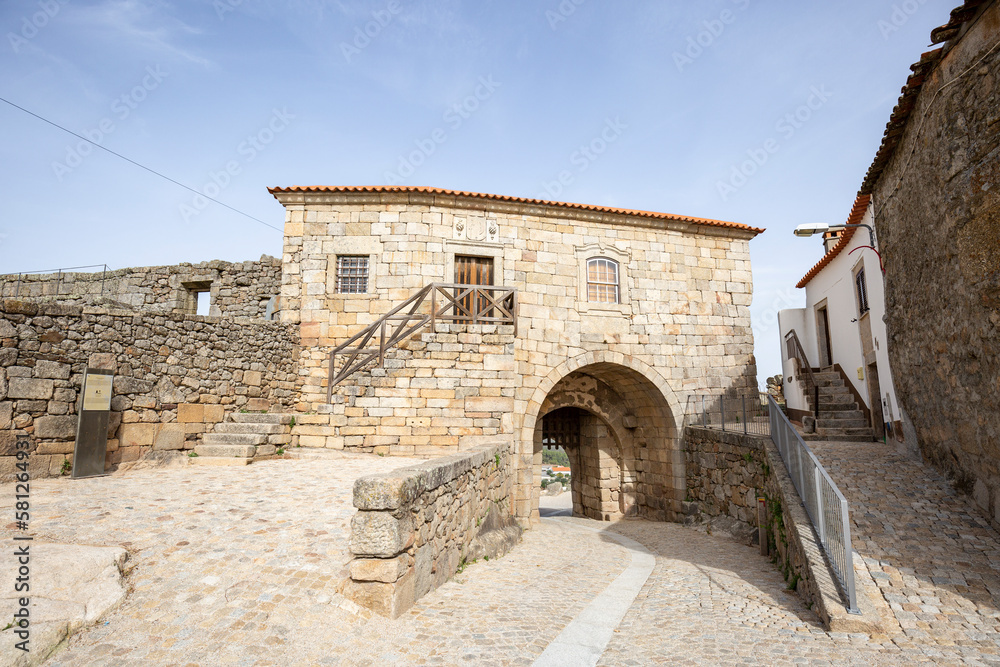 the old Town Hall in the defensive structure of the medieval town upon the ancient door - Penamacor, district of Castelo Branco, Beira Baixa, Portugal - October 2022 