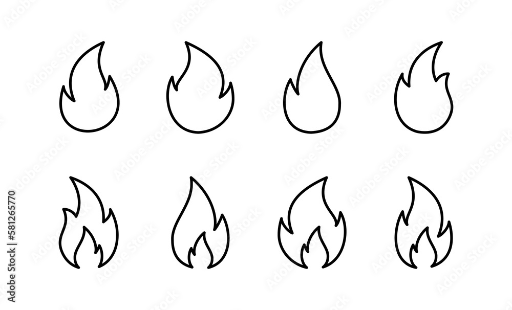 Fire icon vector for web and mobile app. fire sign and symbol Fire icon vector for web and mobile app. fire sign and symbol