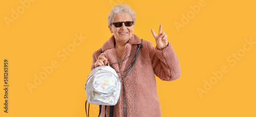 Portrait of stylish senior ...