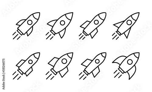 Rocket icon vector for web and mobile app. Startup sign and symbol. rocket launcher icon