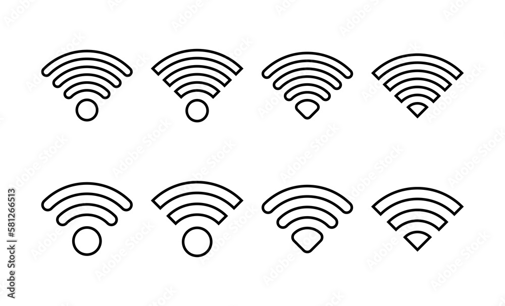 Wifi icon vector for web and mobile app. signal sign and symbol. Wireless icon Wifi icon vector for web and mobile app. signal sign and symbol. Wireless icon