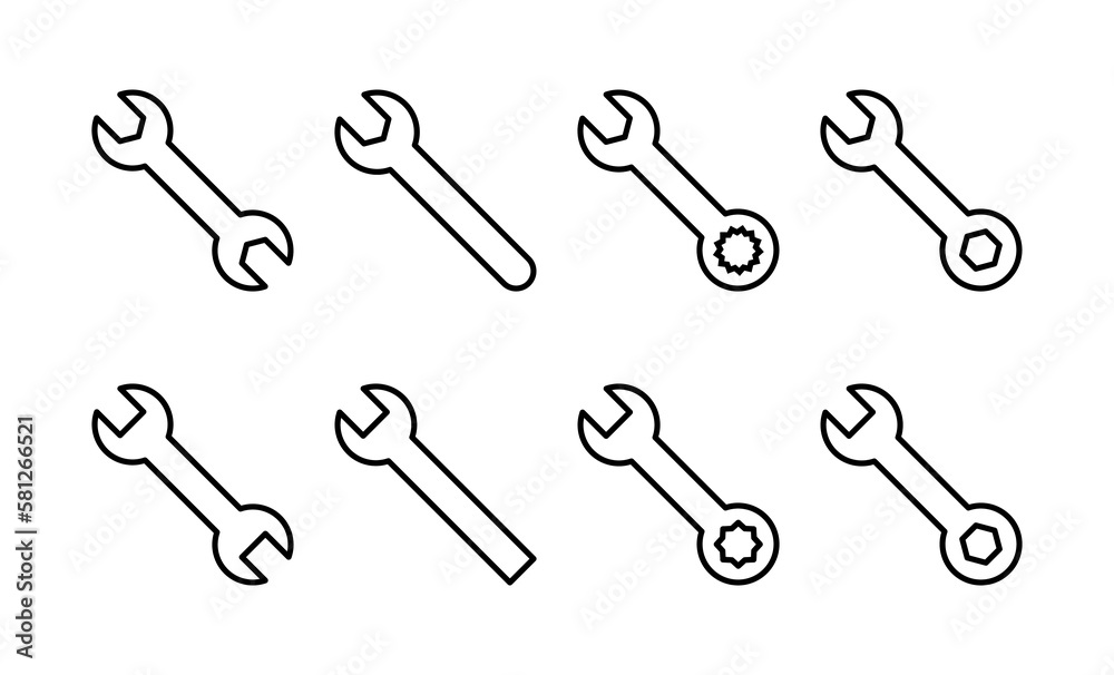 Wrench icon vector for web and mobile app. repair icon. tools sign and symbol Wrench icon vector for web and mobile app. repair icon. tools sign and symbol