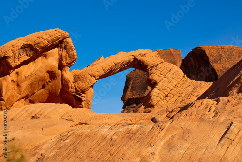 Sanstone Arch in Valley of Fire, Nevada photo