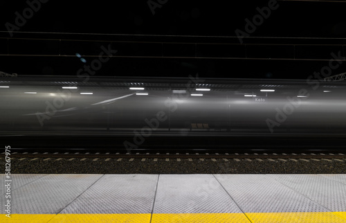 train in motion blur