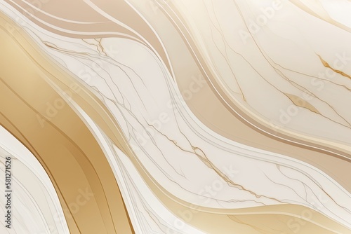 Elegant Sophistication: A Subtle Beige to White Gradient Marble Texture Background. Generative AI