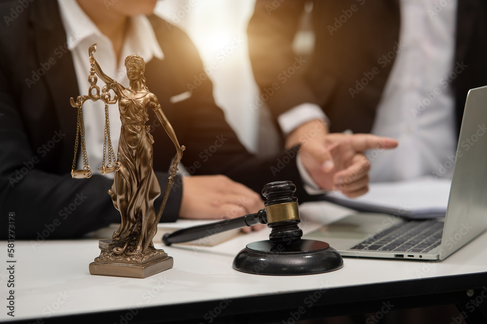 Lawyer business discussing with team about justice law at the lawyer's office Lawyer business discussing with team about justice law at the lawyer's office