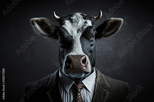 Serious Business: A Cow in a Suit Staring Into the Dark: Generative AI