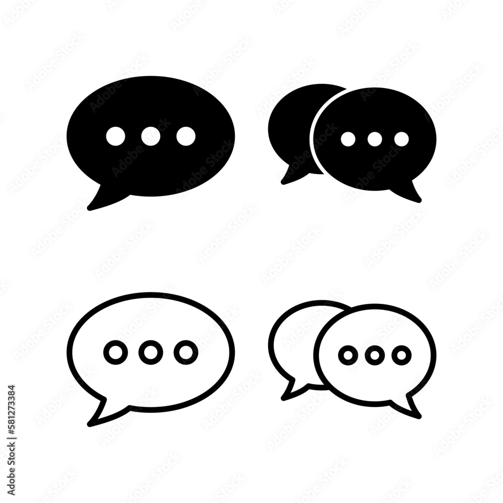 Chat icon vector illustration. speech bubble sign and symbol. comment icon. message Chat icon vector illustration. speech bubble sign and symbol. comment icon. message