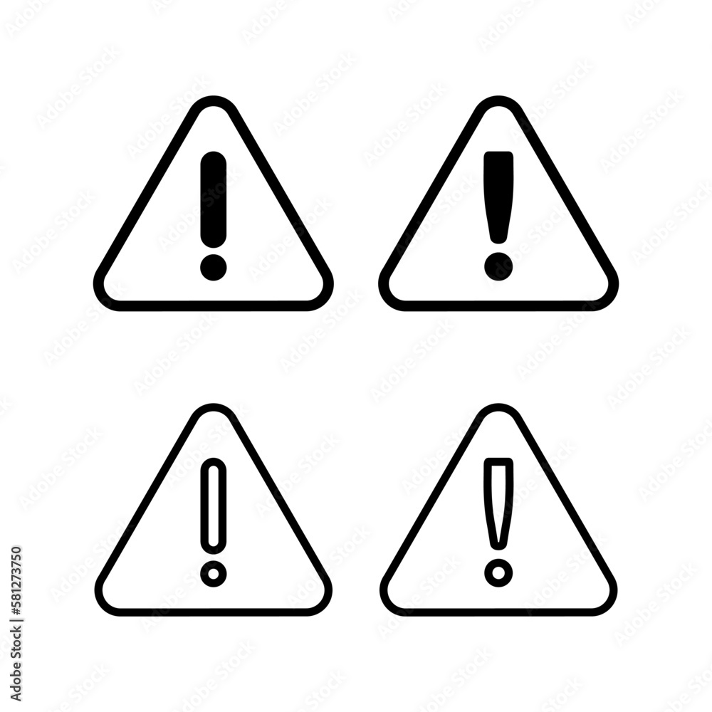 Exclamation danger sign illustration. attention sign and symbol. Hazard warning attention sign Exclamation danger sign illustration. attention sign and symbol. Hazard warning attention sign