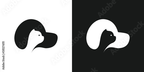 logo animal pet abstract icon vector illustration