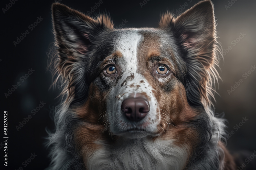 portrait of a dog created with Generative AI technology portrait of a dog created with Generative AI technology