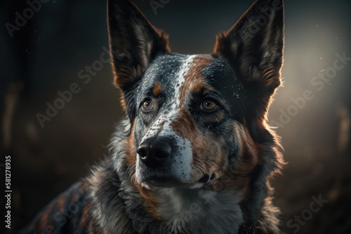 portrait of a dog created with Generative AI technology © Robert Herhold