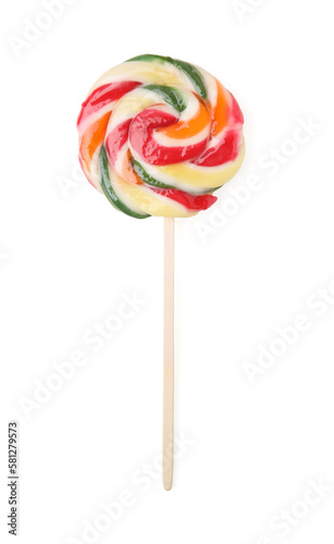 Colorful lollipop isolated on white, top view © New Africa