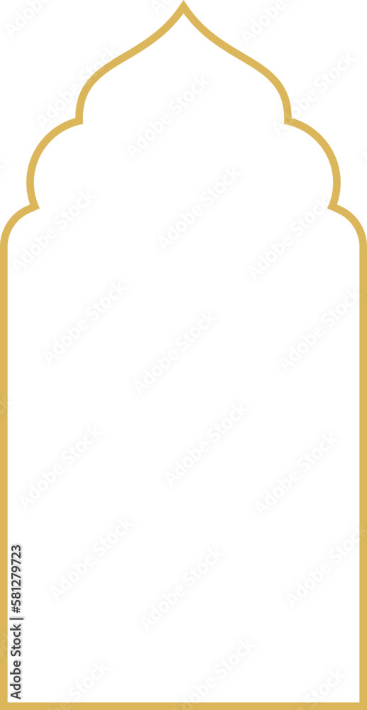 Islamic arch frame illustration