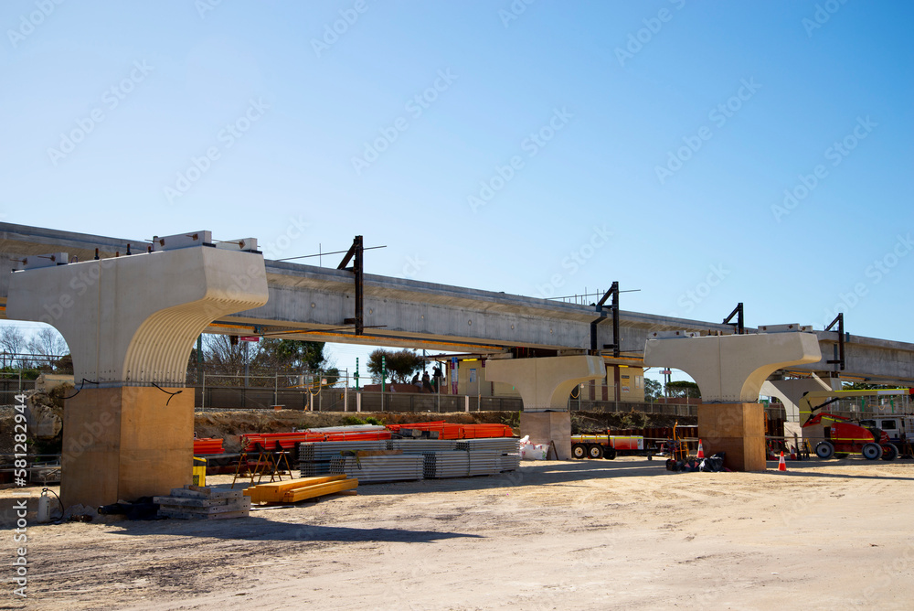 Construction of a Highway Overpass Construction of a Highway Overpass