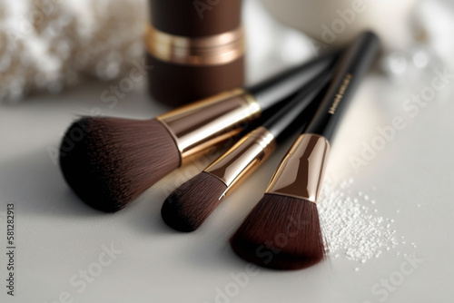 Accessories and makeup and beauty kit used worldwide. Make-up or make-up, make-up consists of applying products with a cosmetic effect, beautifying or disguising self-esteem.