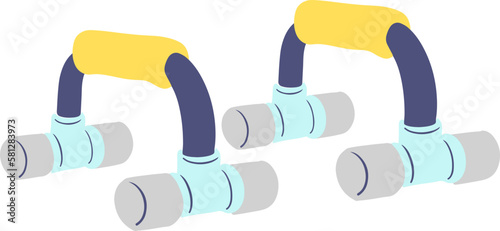 Push up bar illustration