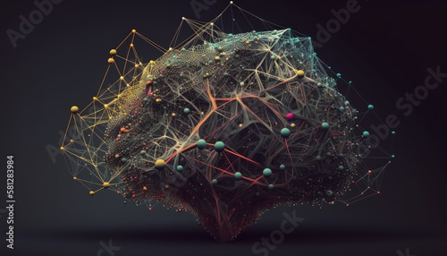 Data web abstract technology background