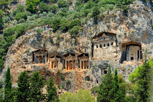 king tombs carved into the rocks belonging to the ancient period, 