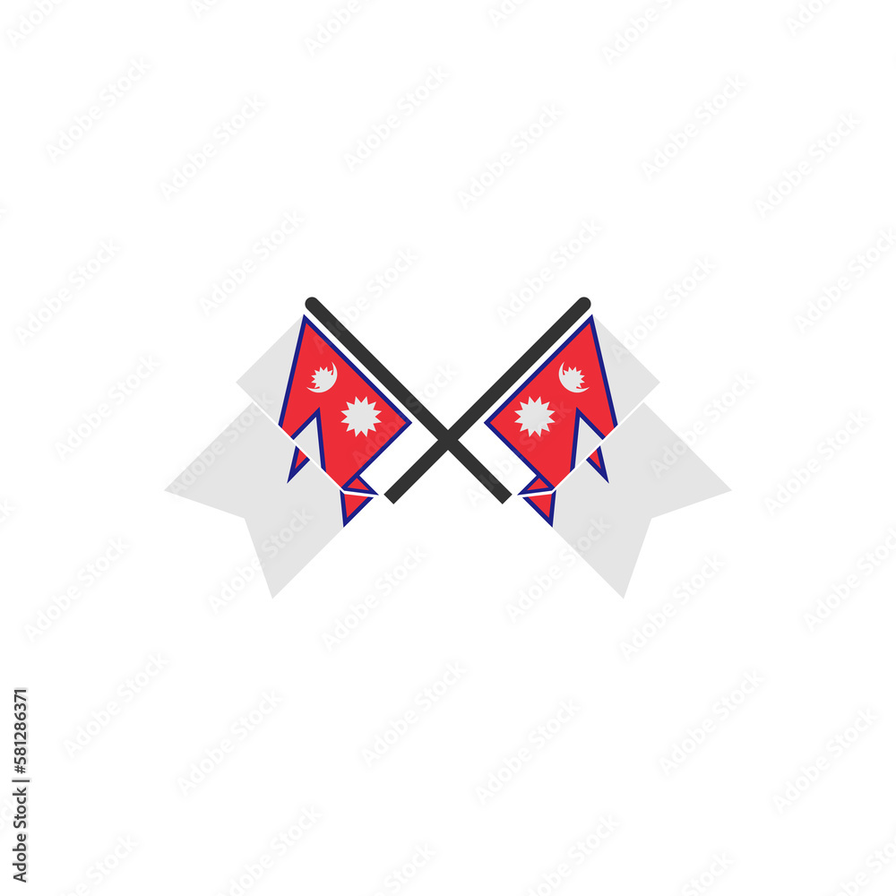 Nepal flags icon set, Nepal independence day icon set vector sign symbol Nepal flags icon set, Nepal independence day icon set vector sign symbol