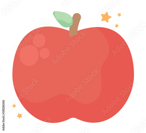 apple with stars
