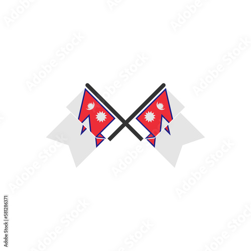 Nepal flags icon set, Nepal independence day icon set vector sign symbol