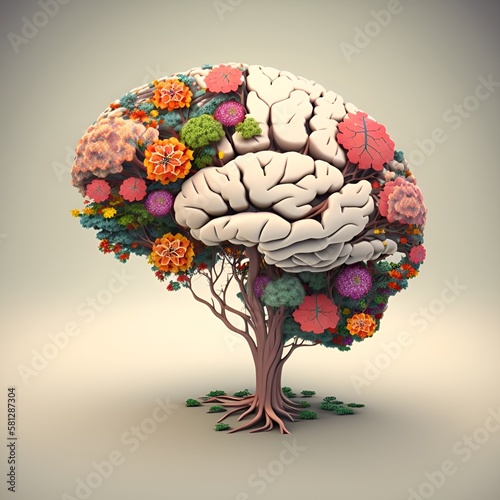 Generative AI tree thinking brain