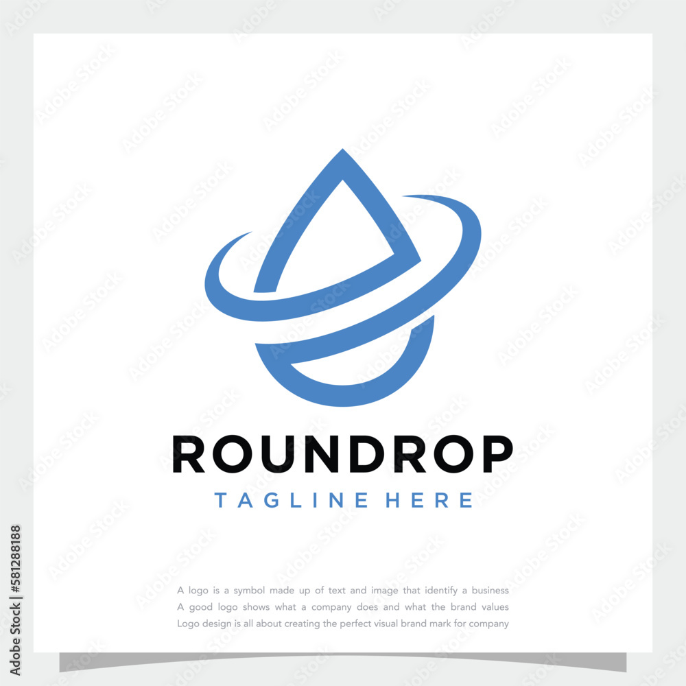 circular water drop logo concept circular water drop logo concept