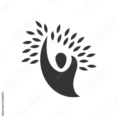 people life tree logo template Icon Illustration Brand Identity. Isolated and flat illustration. Vector graphic
