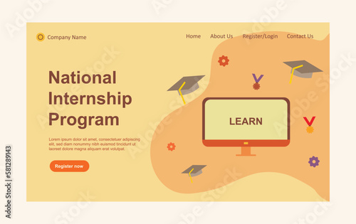 web design internship program for landing page website homepage
