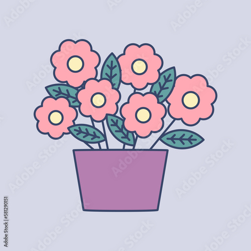 beautiful flowers in the vase