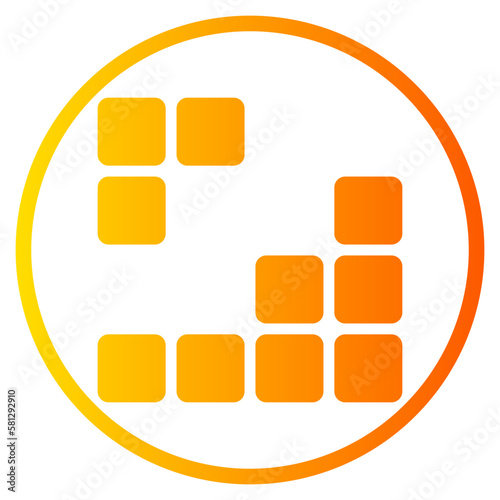 tetris gradient icon