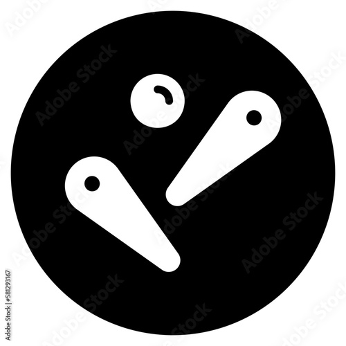 pinball glyph icon