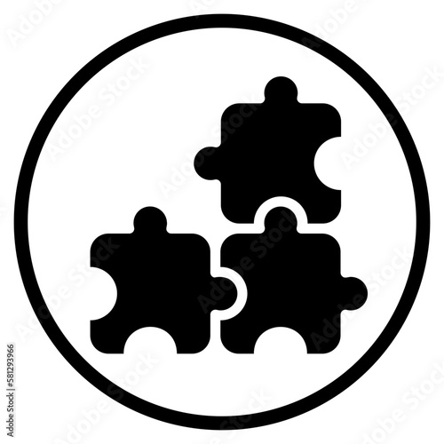 puzzle piece glyph icon