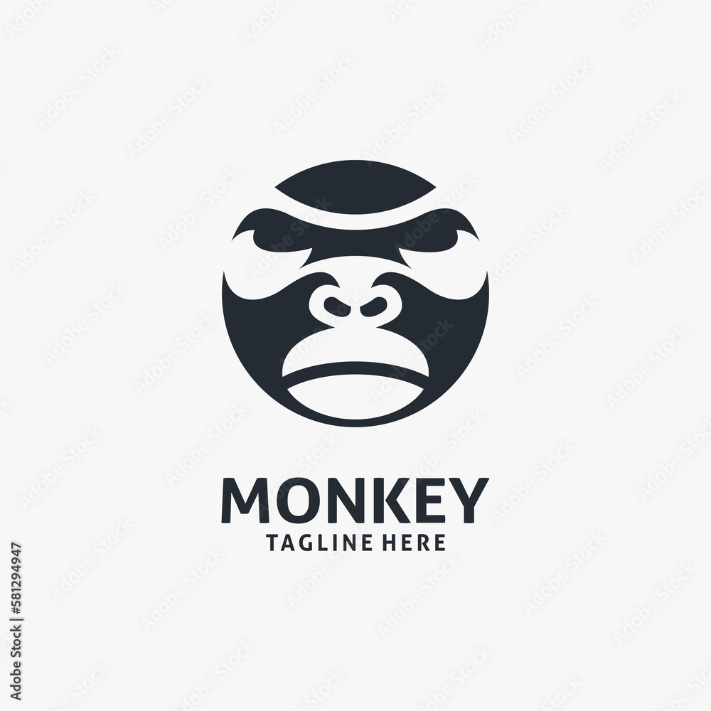 Circle monkey logo design