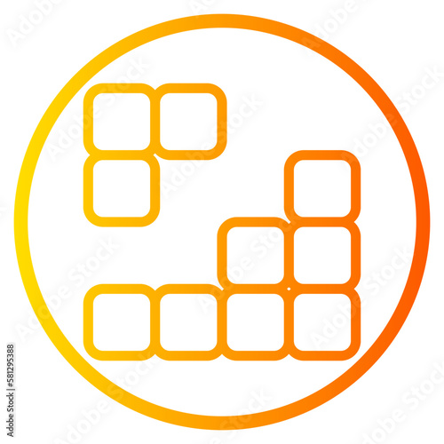 tetris gradient icon