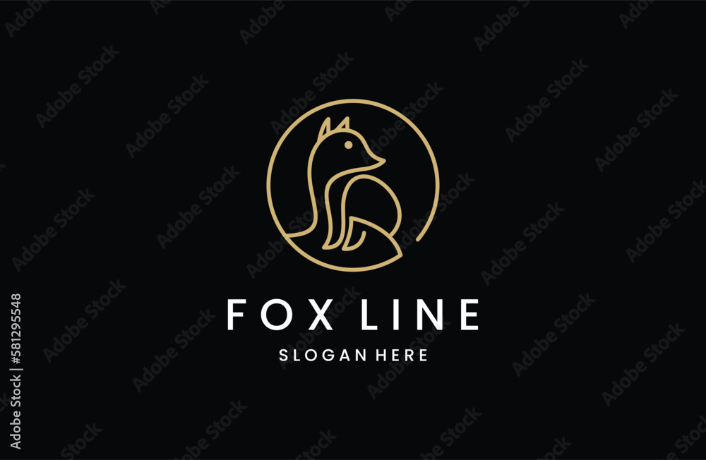 Fox creative logo vector. Fox icon, Fox Modern Geometric Logo Luxury shape of fox. Fox creative logo vector. Fox icon, Fox Modern Geometric Logo Luxury shape of fox.