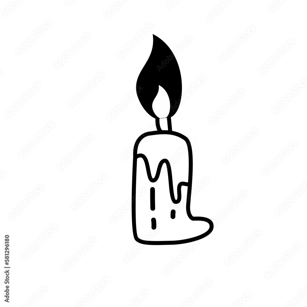 candle line icon