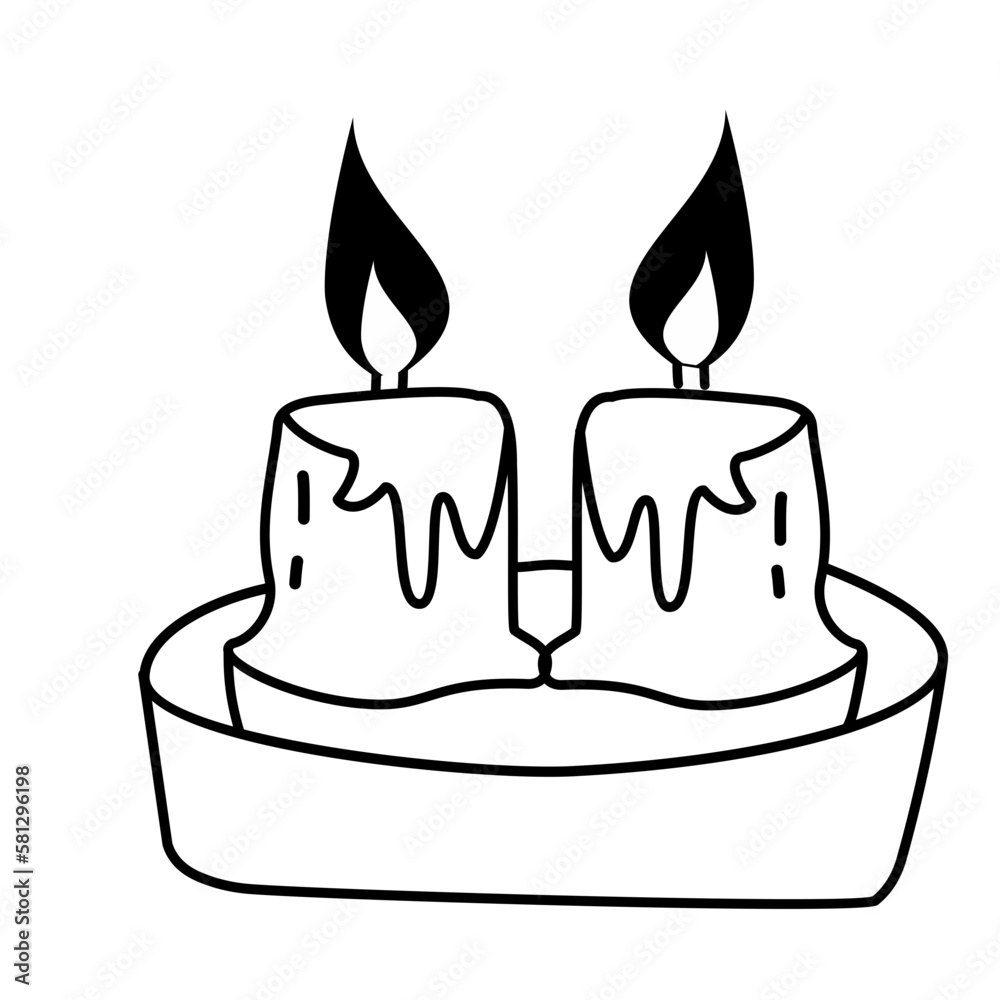 candle line icon