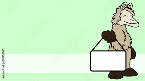 funny llama character cartoon background illustration in vector format