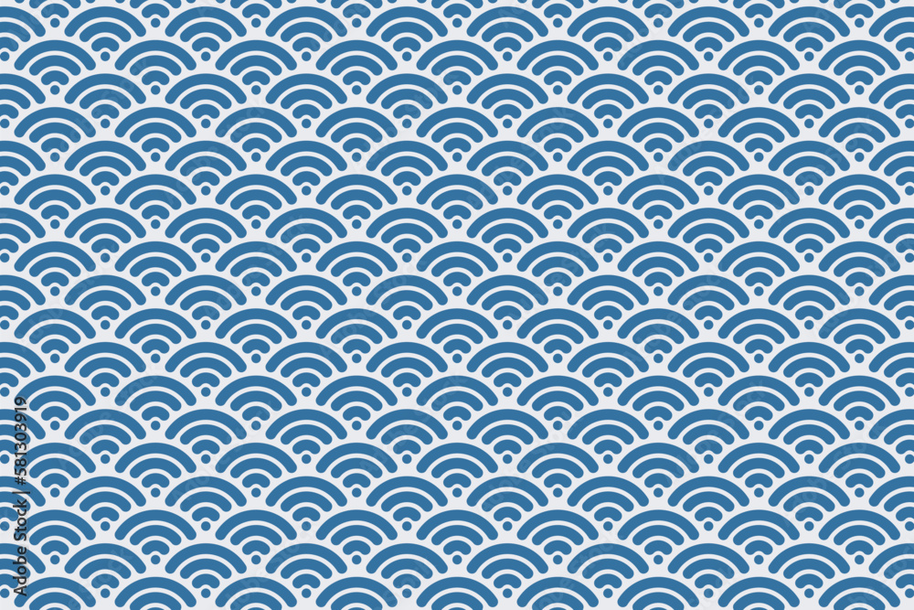 日本風イラスト背景☆青海波模様☆ベクター素材 日本風イラスト背景☆青海波模様☆ベクター素材